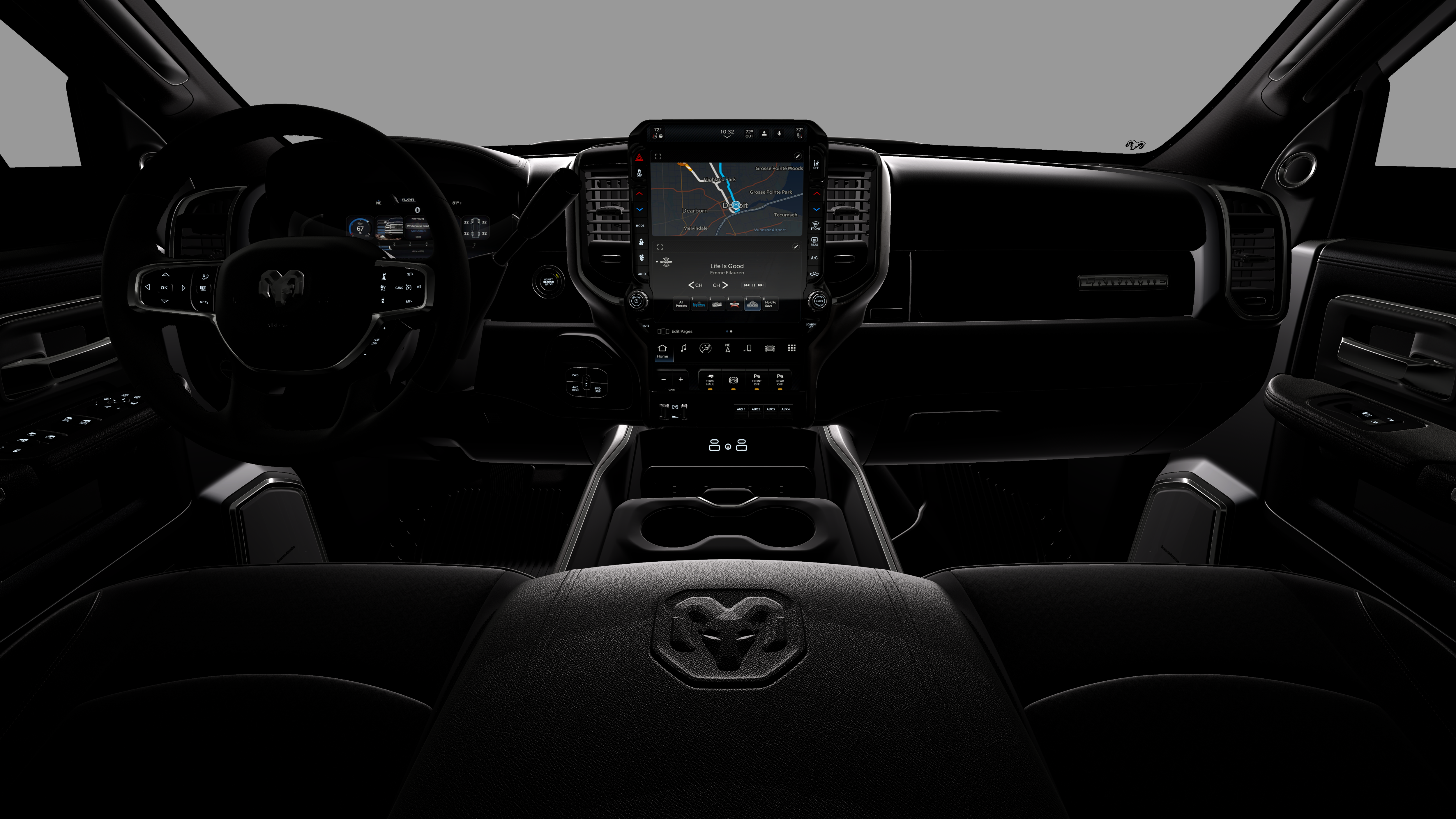 New 2026 Diamond Black Crystal Pearl-Coat Exterior Paint RAM LARAMIE image 18