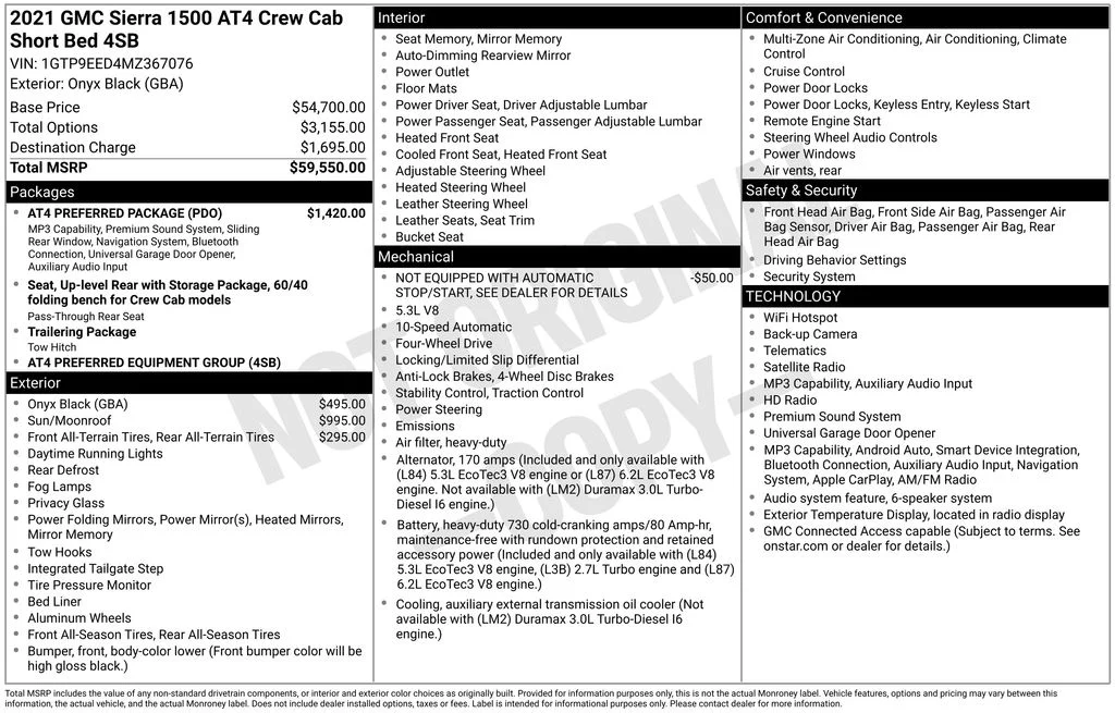 Used 2021 Black GMC AT4 image 17