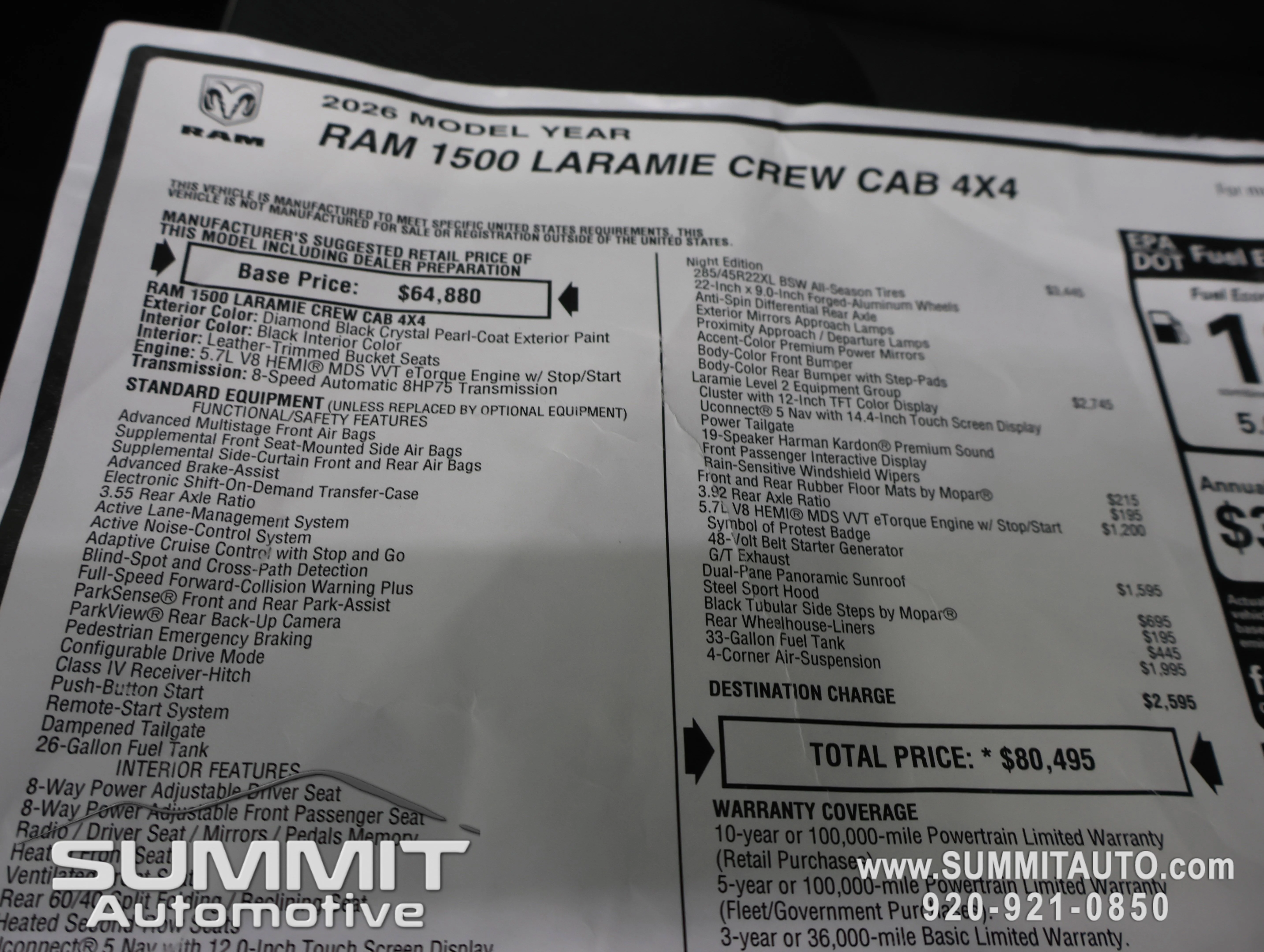 New 2026 Diamond Black Crystal Pearl-Coat Exterior Paint RAM Laramie image 41