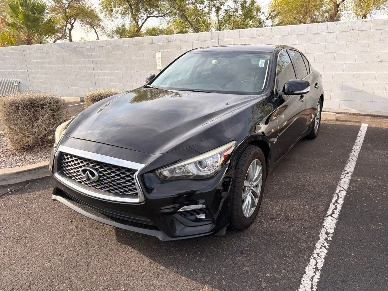 Used 2018 Black Obsidian INFINITI 2.0t Pure image 1