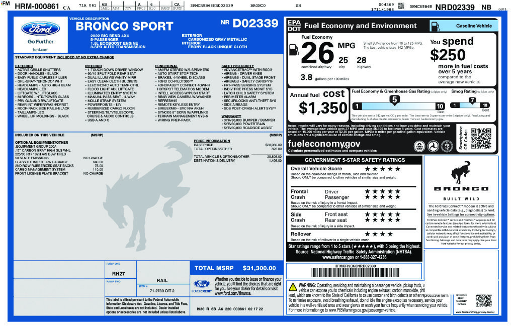 Used 2022 Gray Ford Big Bend image 9