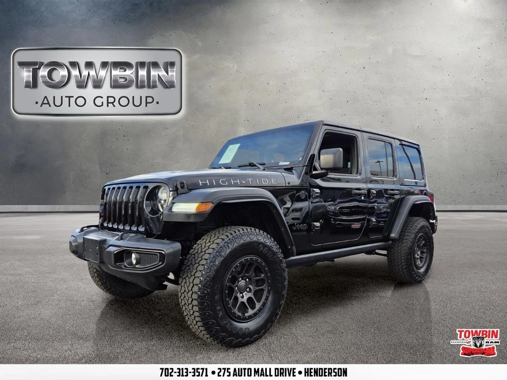 Used 2022 Black Jeep Unlimited High Tide image 1