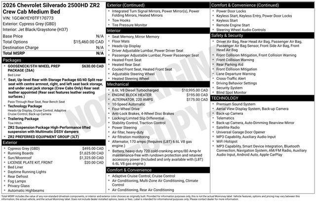 2026 Chevrolet Silverado 2500 HD ZR2