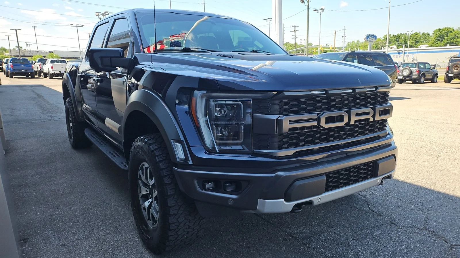 Used 2023 Blue Ford 2023 FORD F-150 RAPTOR CREW CAB 4DR 145 WB 4WD image 7