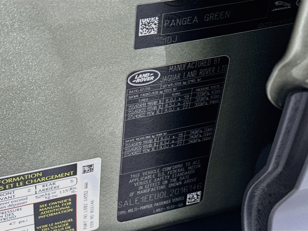 Used 2020 Pangea Green Metallic Land Rover First Edition image 26