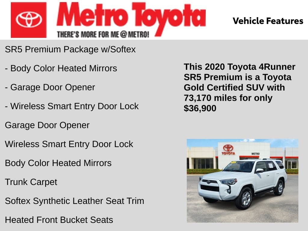 Certified Used 2020 White Toyota SR5 Premium image 21