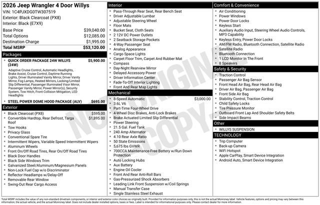 New 2026 Black Clearcoat Jeep Willys image 30