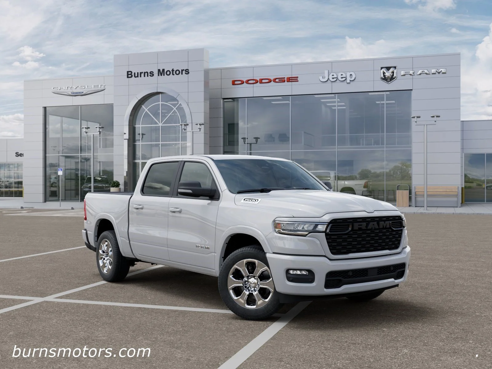 New 2026 Bright White Clear-Coat Exterior Paint RAM Big Horn image 5