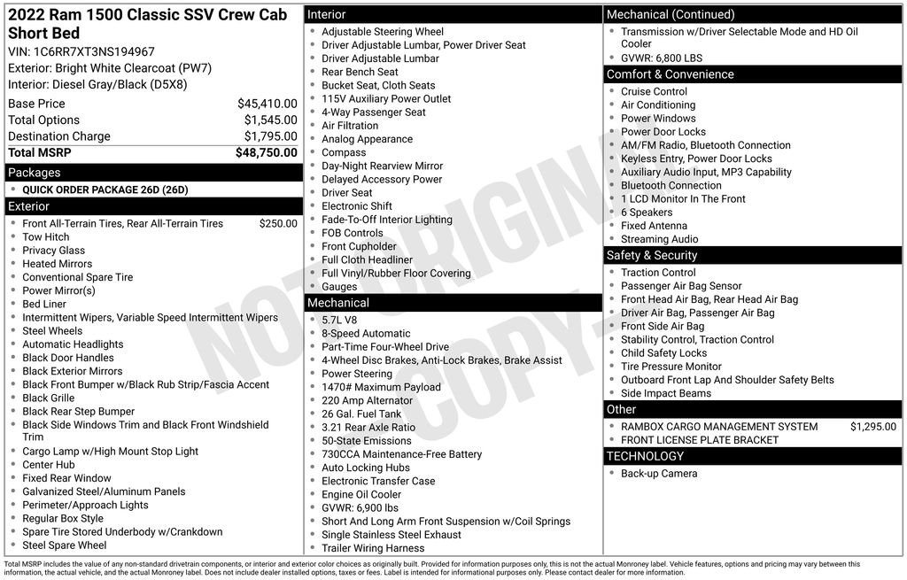 Used 2022 White Ram SSV image 30