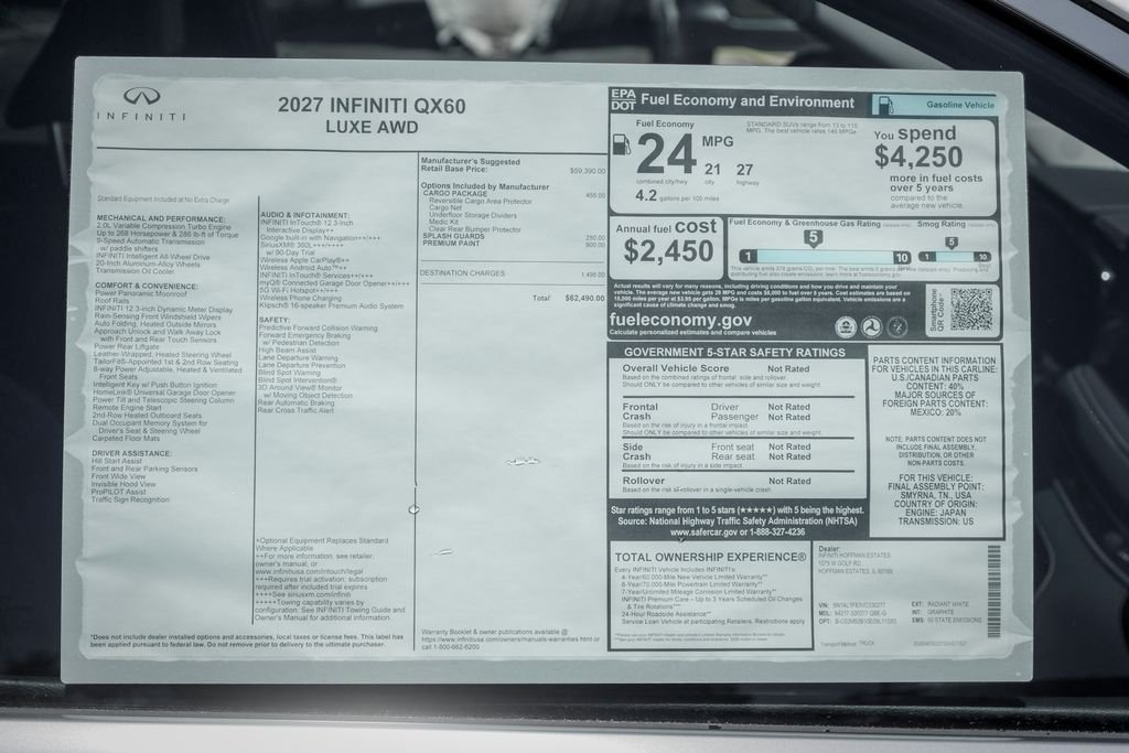 New 2027 Radiant White INFINITI LUXE image 26