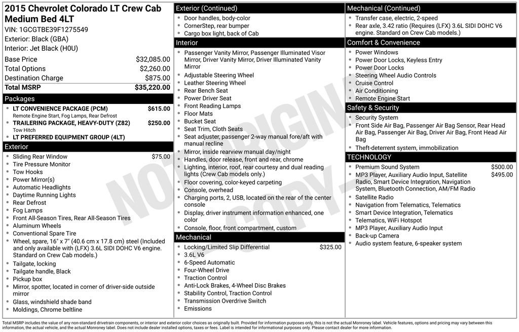 Used 2015 Black Chevrolet LT image 9