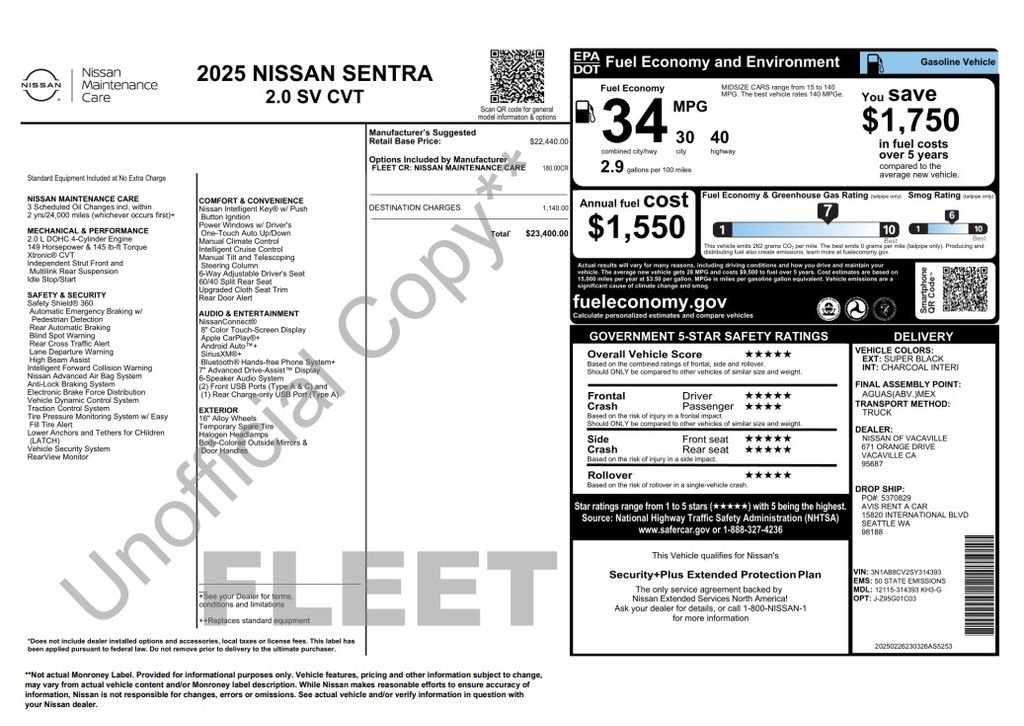 Used 2025 Black Nissan SV image 4