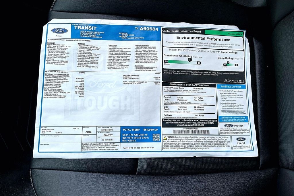 New 2026 Ford Transit-250 Base 3D Cargo Van