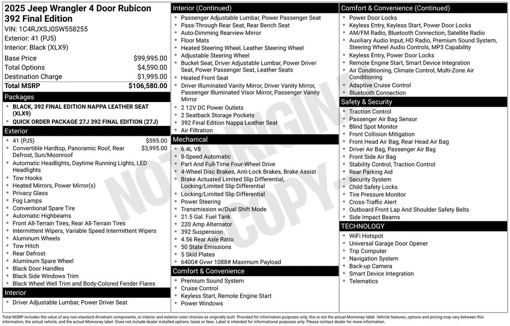 Used 2025 Green Jeep Rubicon 392 image 9