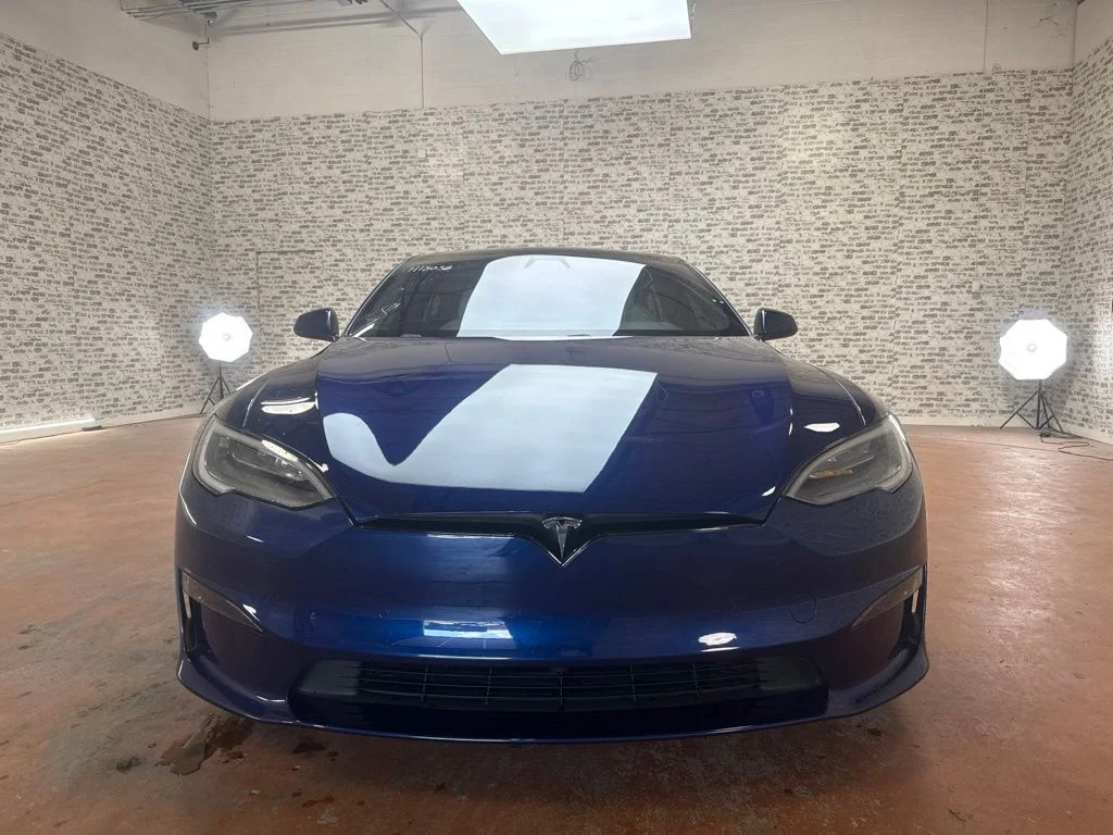 Used 2021 Deep Blue Metallic Tesla Plaid image 2
