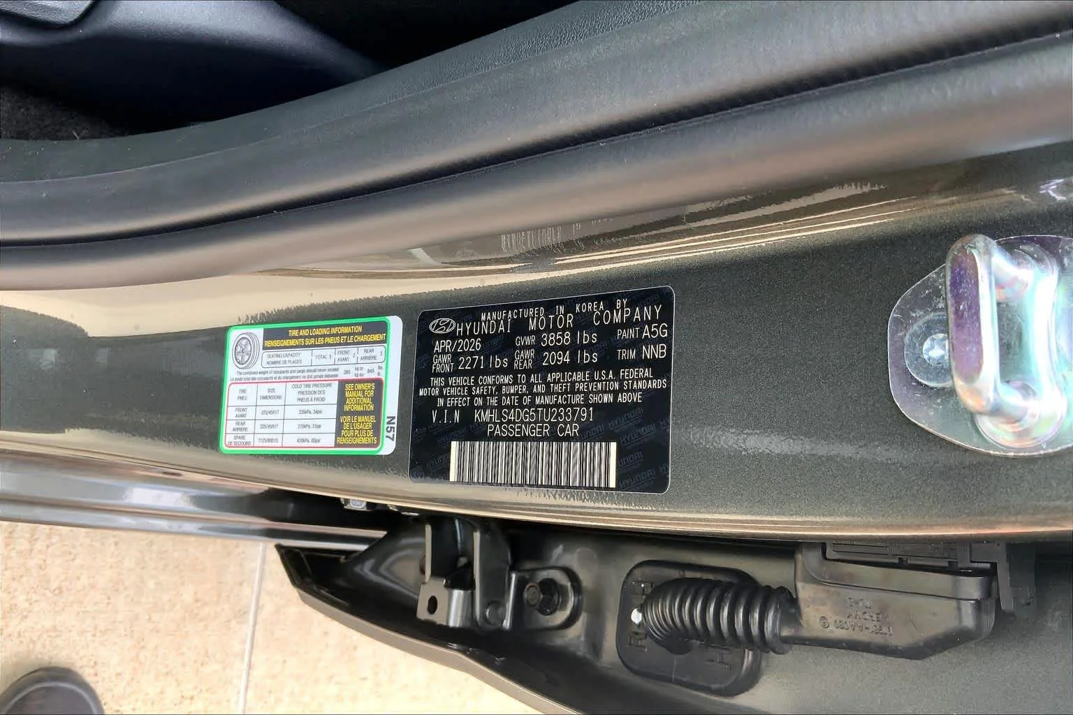 Certified Used 2026 Amazon Gray Hyundai SEL Sport Premium image 19