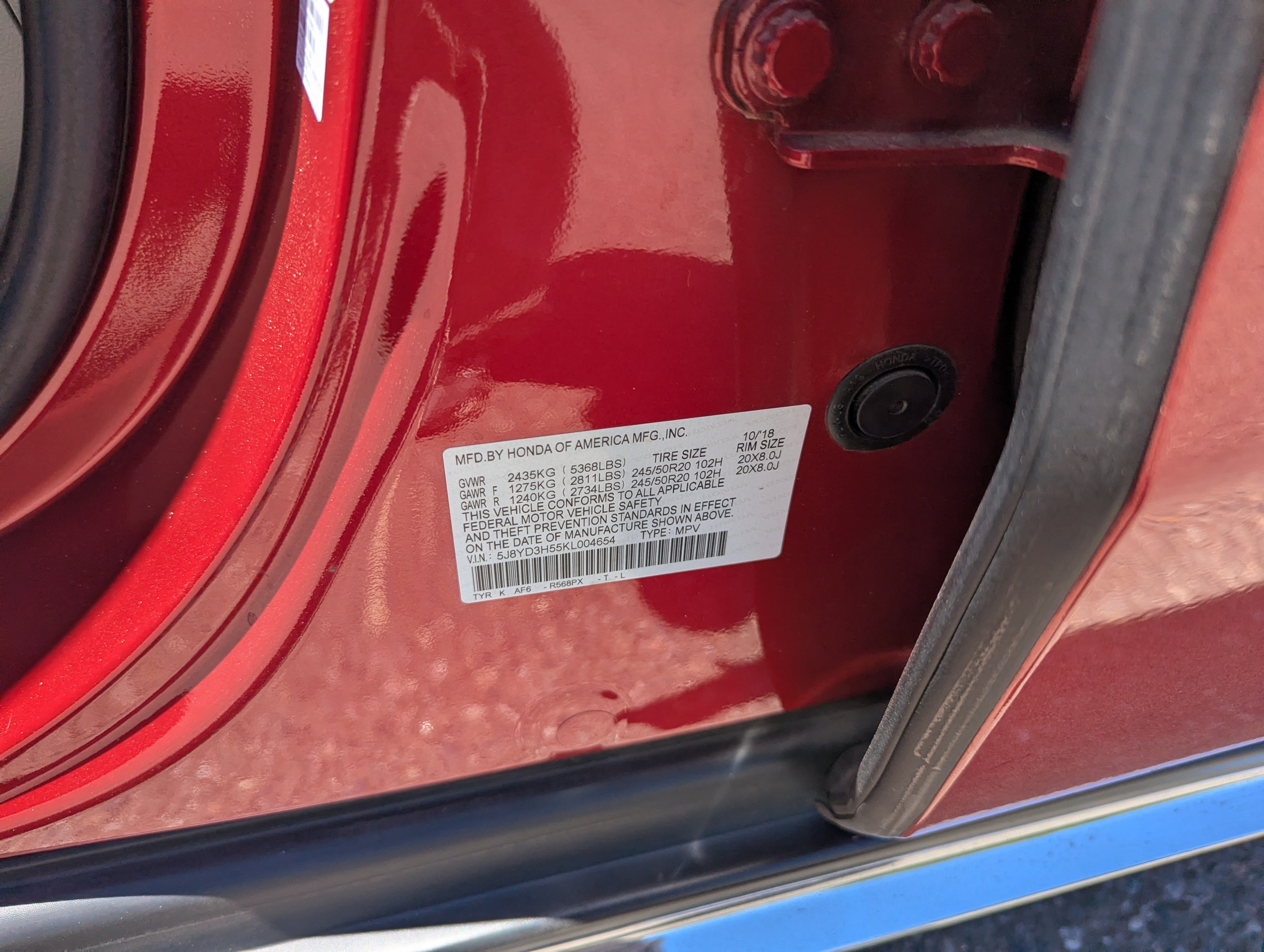 Used 2019 Performance Red Pearl Acura w/Technology Pkg image 36