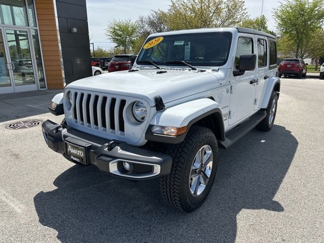 Used 2020 White Jeep Unlimited Sahara image 2
