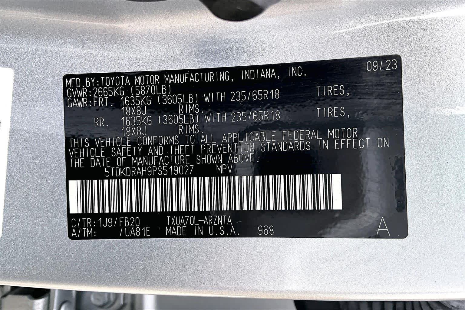 Used 2023 Celestial Silver Metallic Toyota L image 36