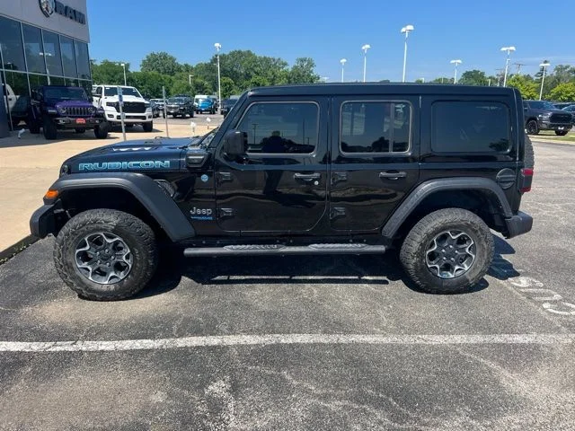 Used 2022 Black Jeep Unlimited Rubicon 4xe image 1