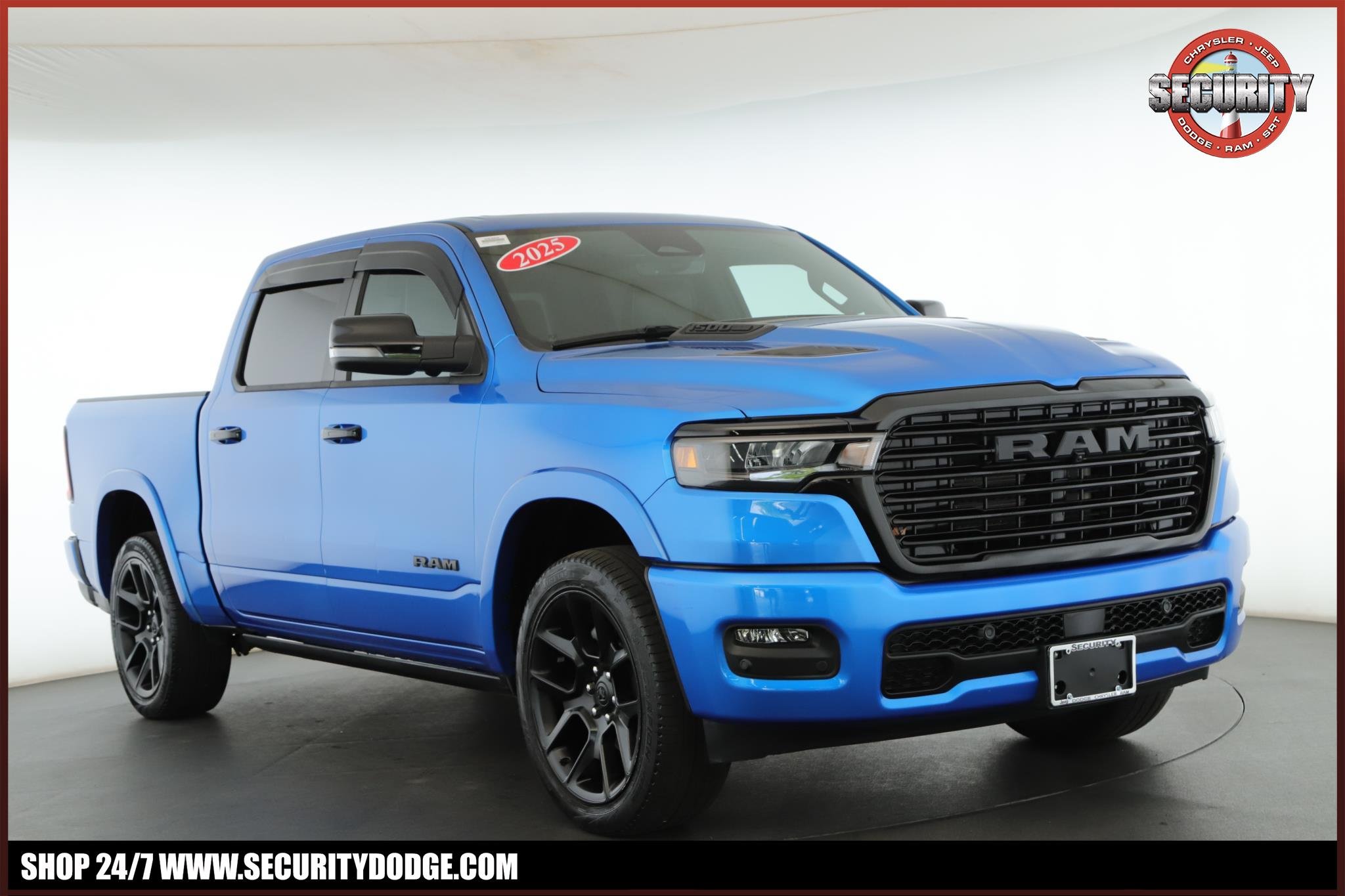 Used 2025 Hydro Blue Pearlcoat Ram Laramie 4x4 Crew Cab 5