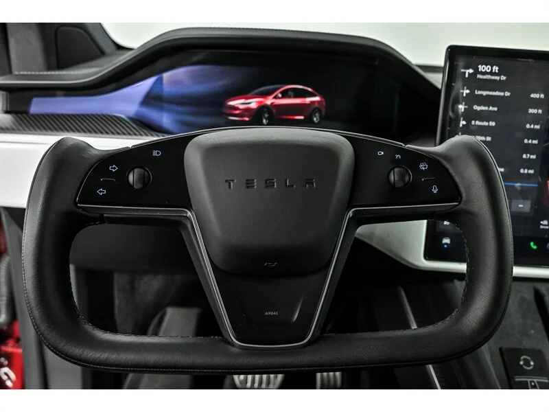 Used 2022 Red Multi-Coat Tesla Plaid image 21