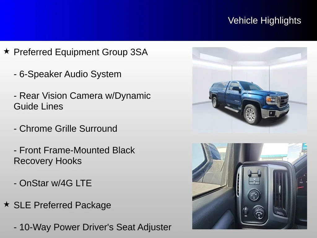 Used 2015 STONE BLUE METALLIC GMC SLE image 16