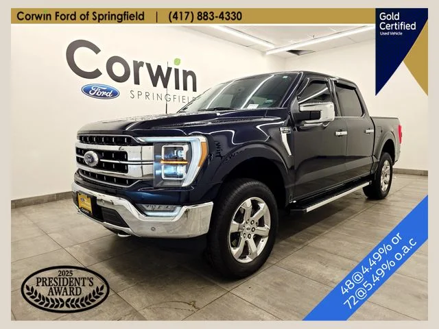 Certified Used 2023 Blue Metallic Ford Lariat image 1
