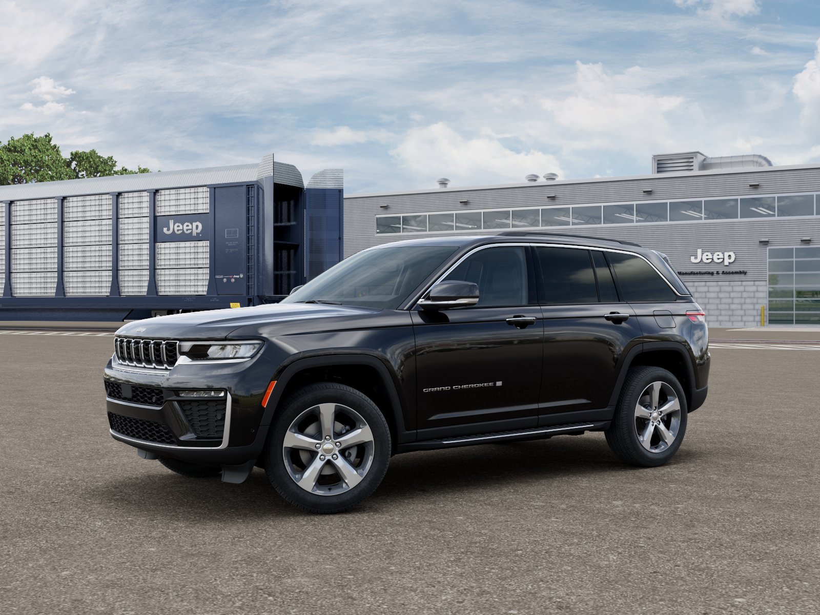 New 2026 Diamond Black Crystal Pearl-Coat Exterior Paint Jeep Limited image 3
