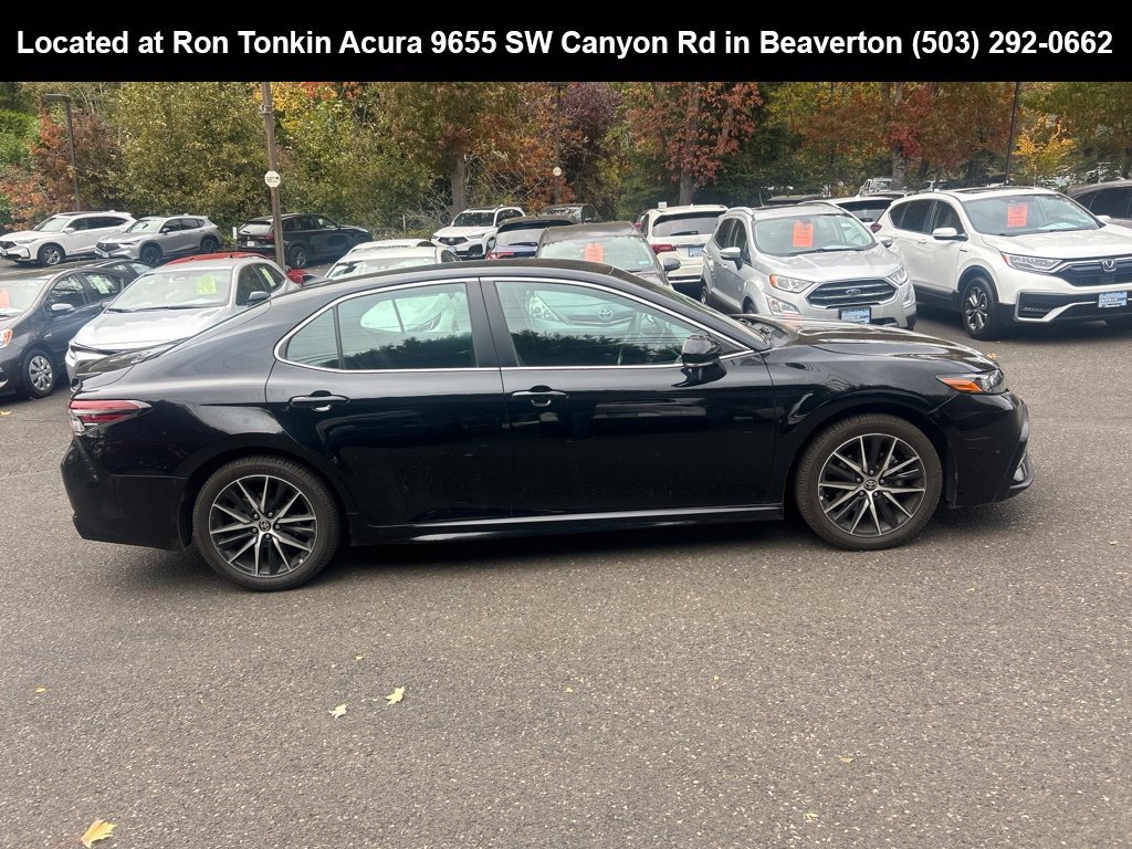 Used 2021 Midnight Black Metallic Toyota SE image 2
