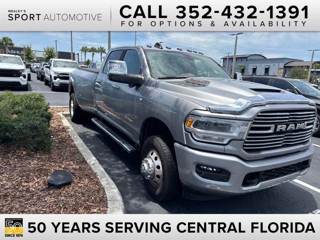 Silver 2024 RAM 3500 Laramie Crew Cab LB DRW 4WD Pickup Truck Four-Wheel Drive