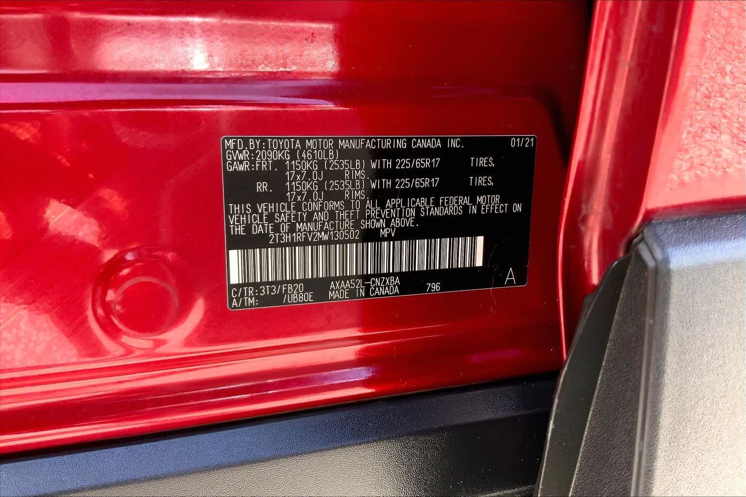Used 2021 Ruby Flare Pearl Toyota LE image 36