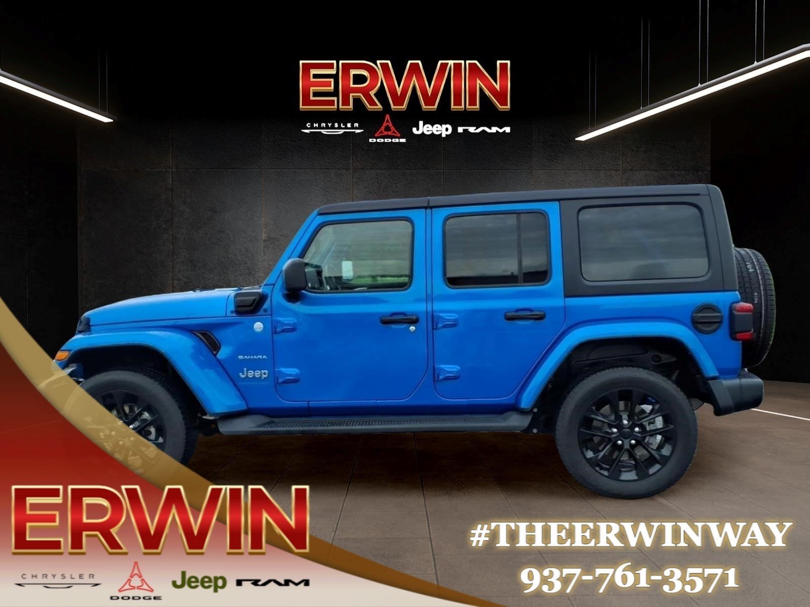 Certified Used 2023 Blue Jeep Sahara 4xe image 4