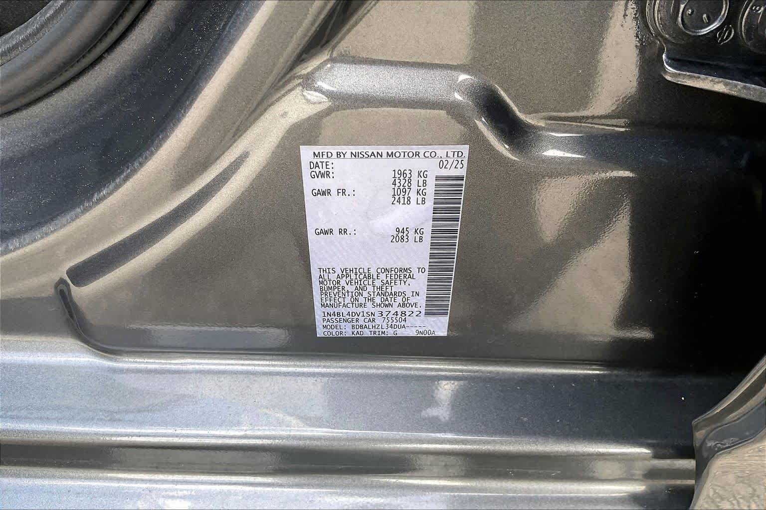 Used 2025 Gun Metallic Nissan SV image 34