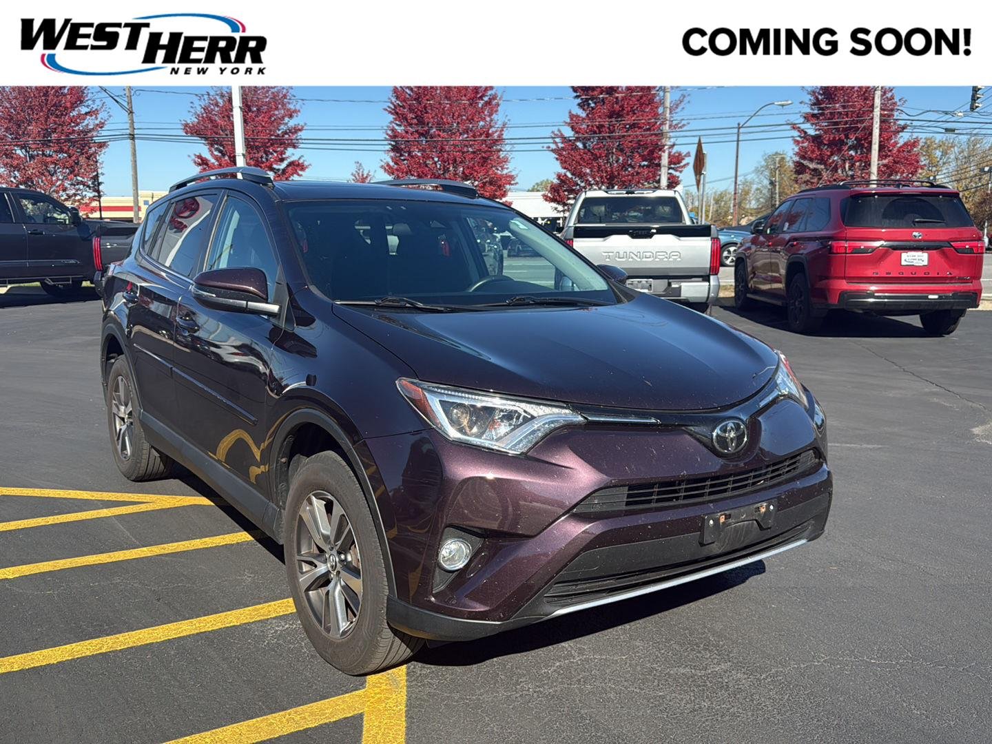 Used 2017 Black Currant Metallic Toyota XLE image 1