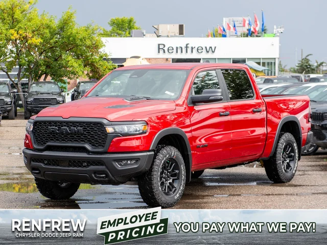 2026 RAM 1500 Rebel* Crew Cab 4x4, 33 Inch A/T Tires, Alpine Audio, Nav, Heated Seats/Wheel