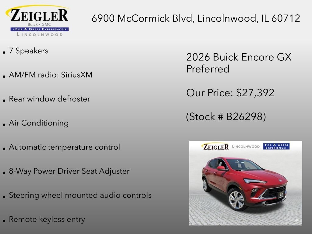 New 2026 Brilliant Red Buick Preferred image 12