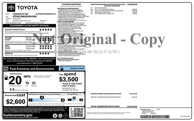 2025 Toyota Tundra Hybrid Platinum