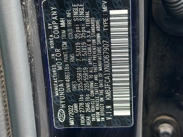Used 2022 Black Hyundai SEL Convenience image 31