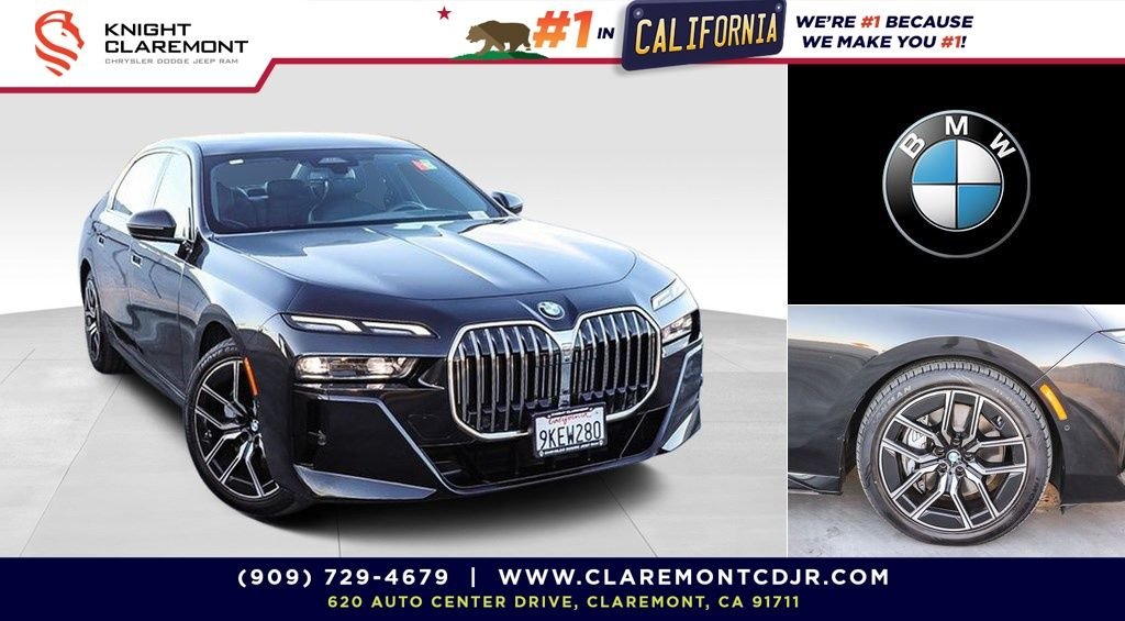 Used 2024 Black Sapphire Metallic BMW 740i image 1