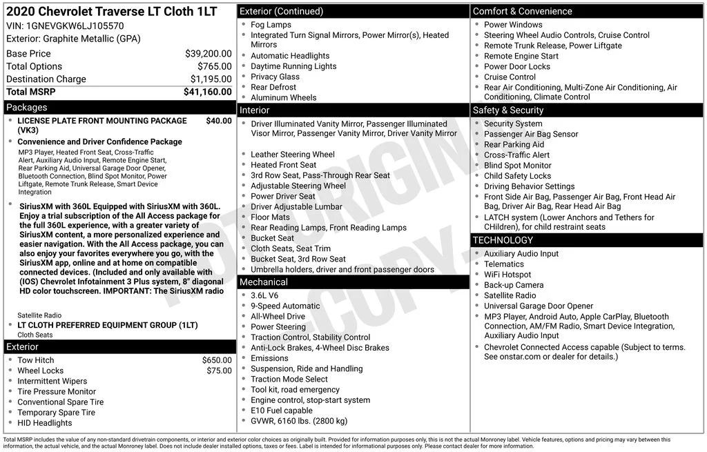 Used 2020 Graphite Metallic Chevrolet LT image 42