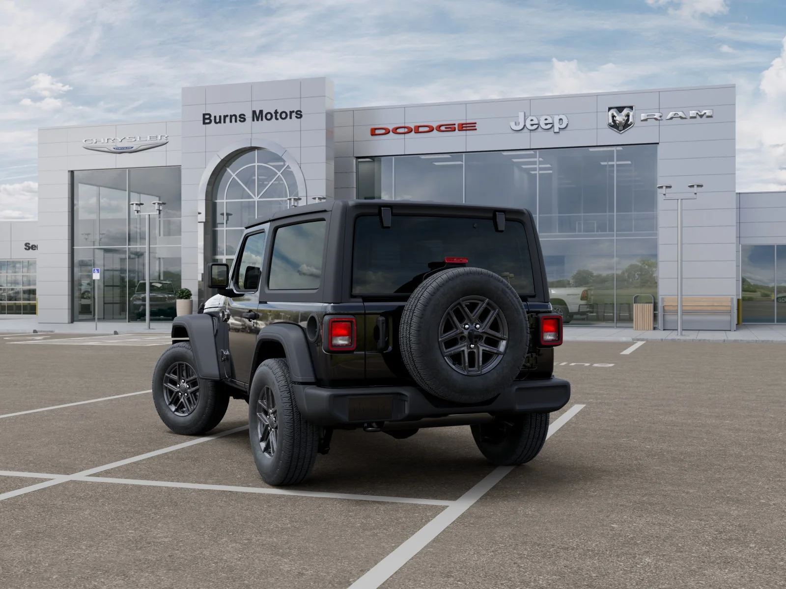 New 2026 Black Clear-Coat Exterior Paint Jeep Sport 2-Door image 3