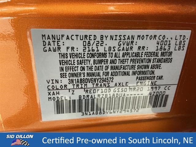 Used 2022 Monarch Orange Metallic/Super Black Nissan SR image 14