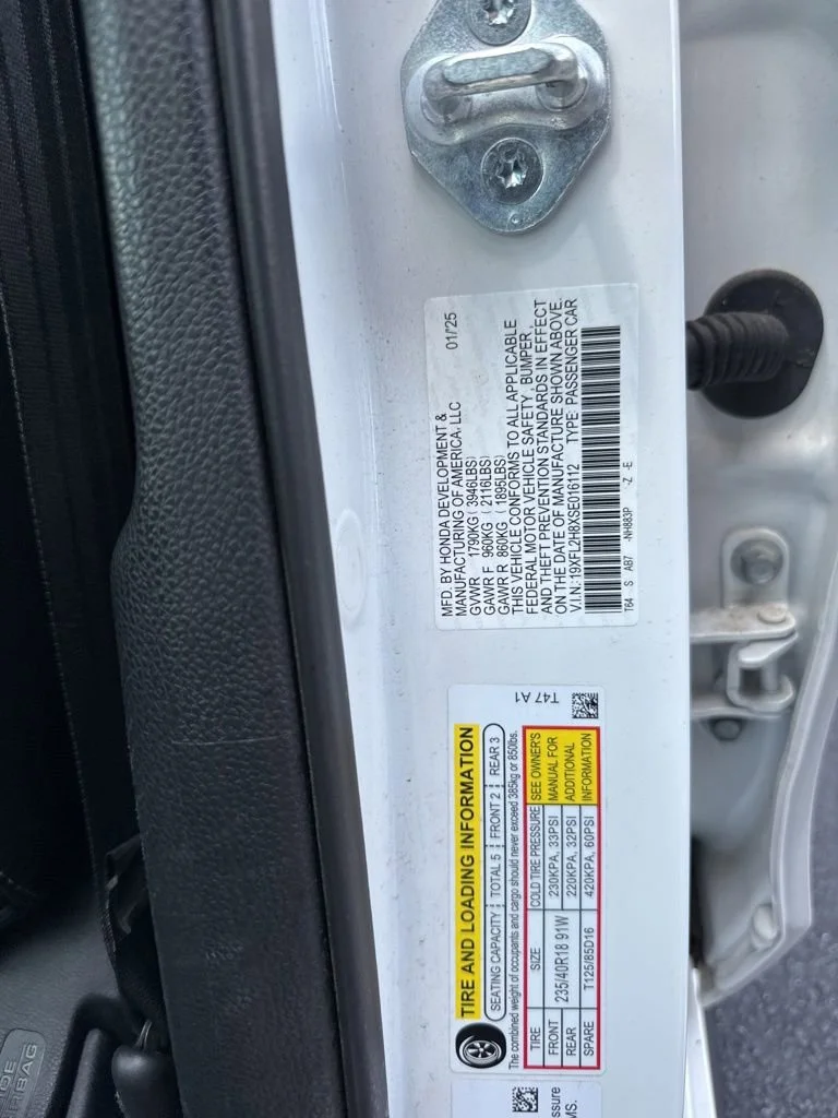 Certified Used 2025 Platinum White Pearl Honda Sport image 54