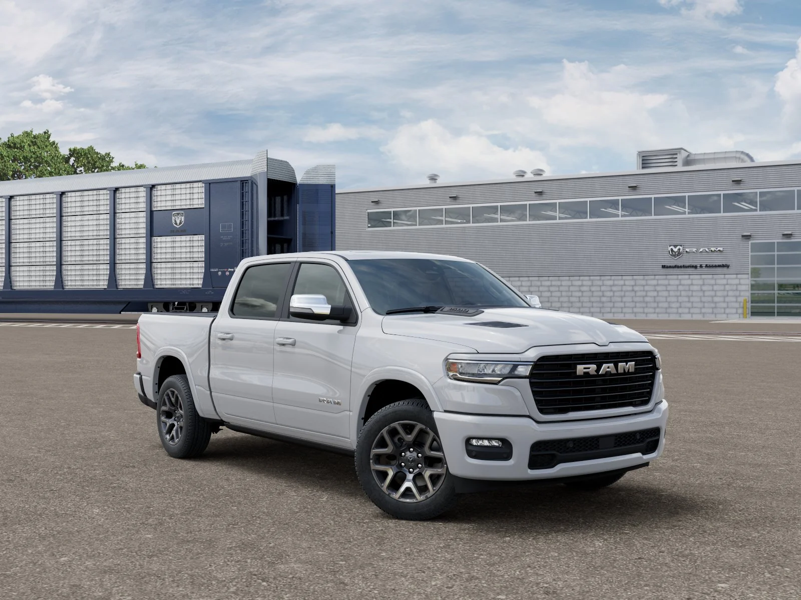 New 2026 Bright White Clear-Coat Exterior Paint RAM Laramie image 3