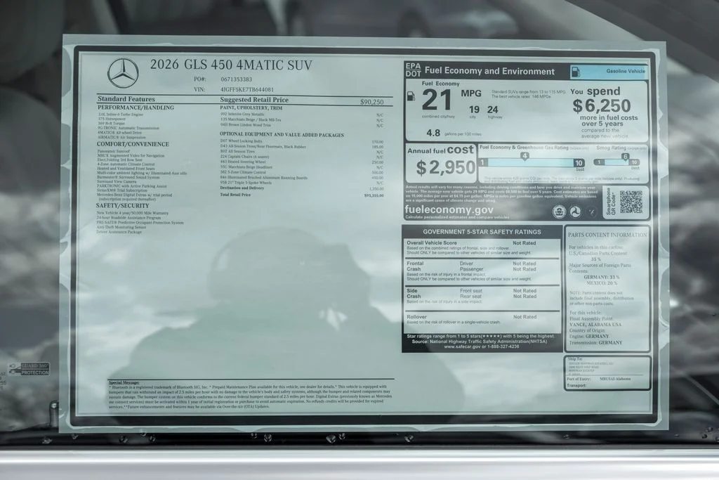New 2026 Selenite Grey Metallic Mercedes-Benz GLS 450 image 27