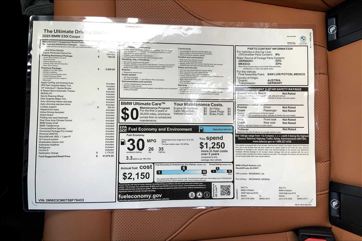New 2025 Mineral White Metallic BMW 230i image 20