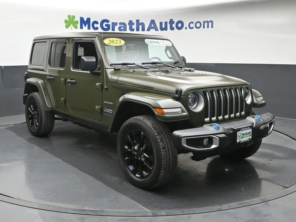 Used 2023 Green Jeep Sahara 4xe image 3
