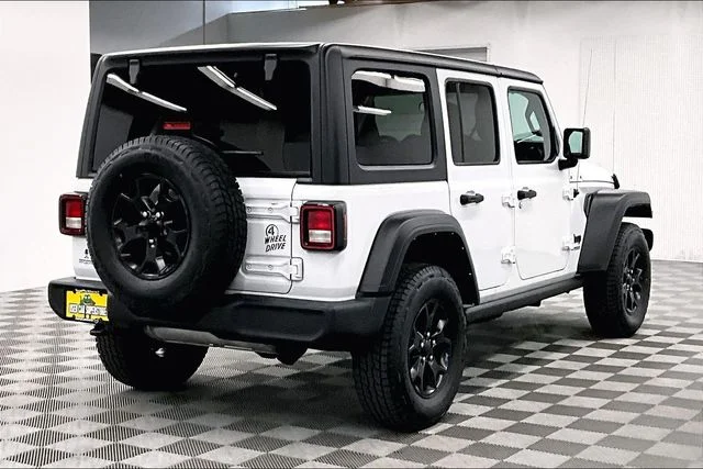 Used 2022 Bright White Clearcoat Jeep Unlimited Willys image 13