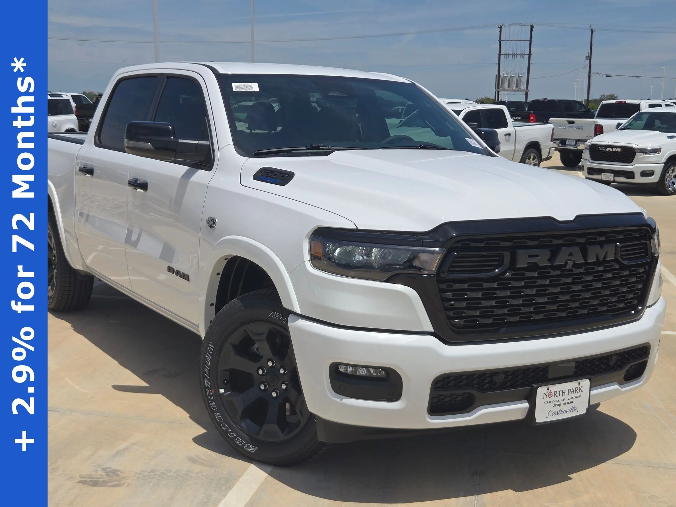 New 2026 Bright White Clear-Coat Exterior Paint RAM Big Horn/Lone Star image 1